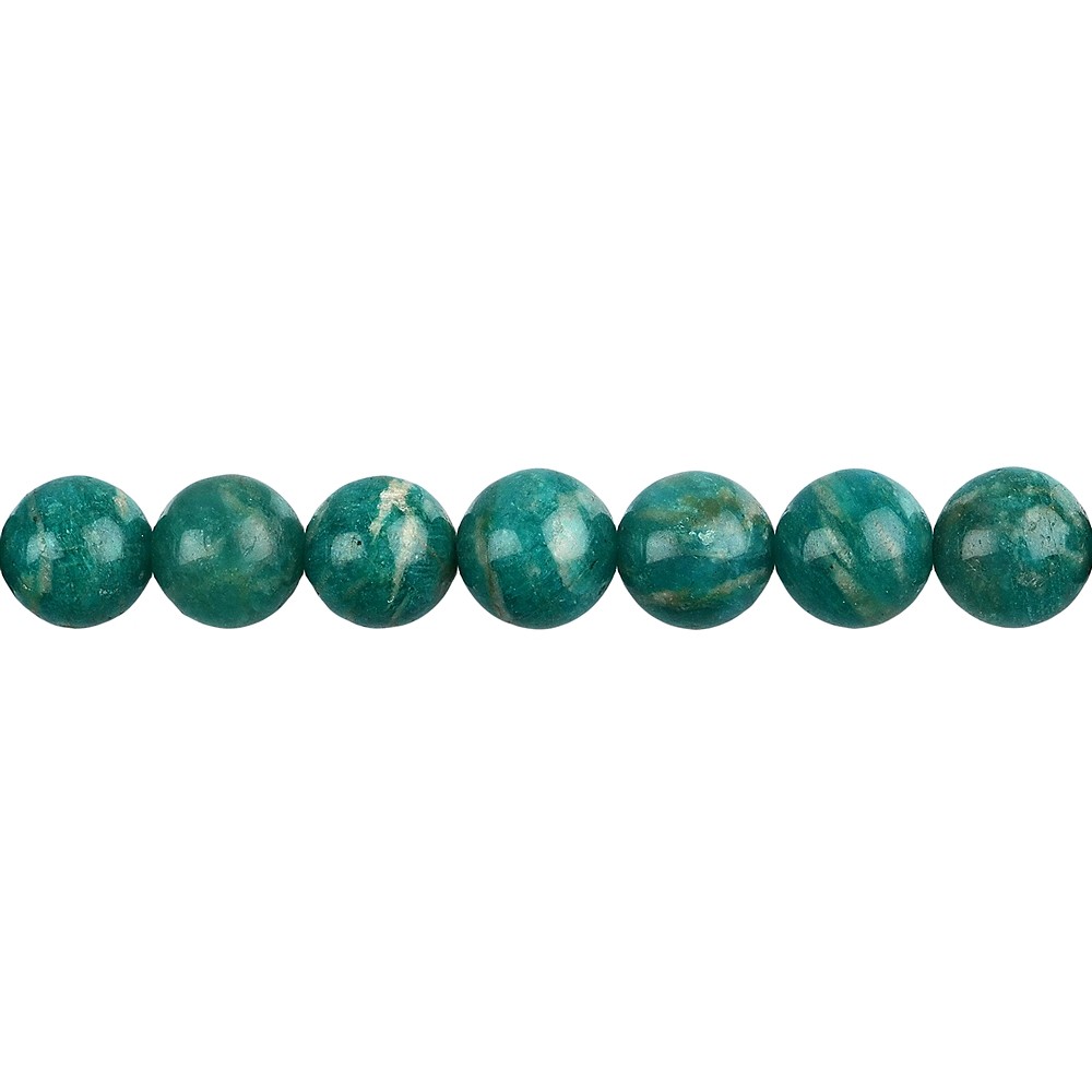 String Beads, Amazonite (dark), 09mm | wholesaler gems, healing stones & jewelry