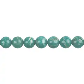 String Beads, Amazonite (dark), 09mm | wholesaler gems, healing stones & jewelry