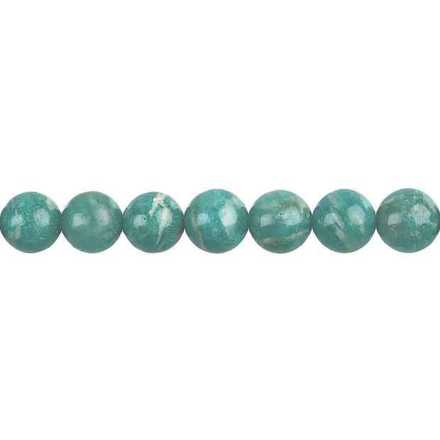 Strang Kugeln, Amazonit (dunkel), 09mm | Edelsteine, Heilsteine & Schmuck-Handel