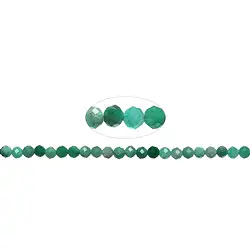 140110104926 String Beads, Amazonite (dark), faceted, 04mm (39cm) | Marco Schreier