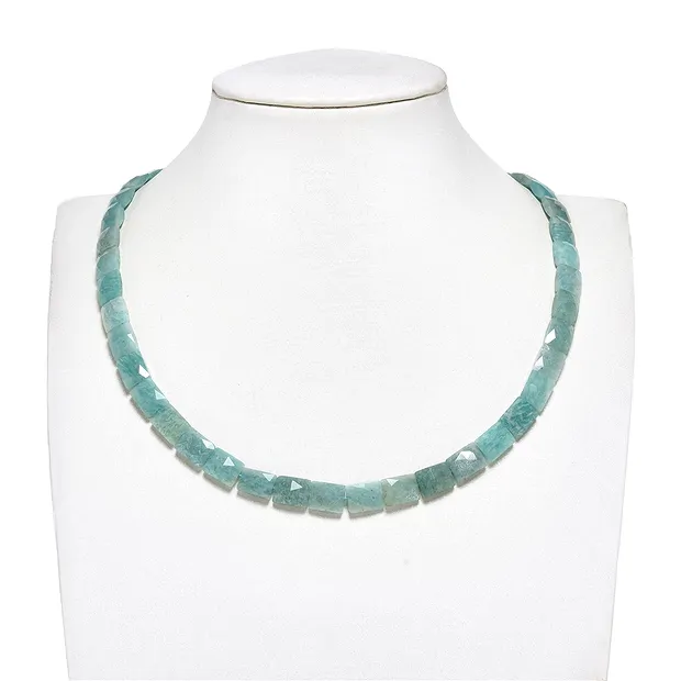 Rang de collier rectangle, Amazonite, 10 x 8mm, facetté (39cm) | Marco Schreier