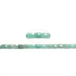 140110210920 Rectangular strand, Amazonite, 10 x 8mm, faceted (39cm) | Marco Schreier