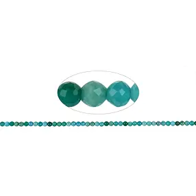 Button strand, Amazonite (dark), faceted, 03 x 04mm | Marco Schreier