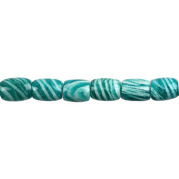 Strang Fässchen, Amazonit (dunkel), 11 x 09mm | Edelsteine, Heilsteine & Schmuck