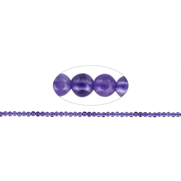 Strang Kugeln, Amethyst, 02mm | Großhändler Edelsteine, Heilsteine & Schmuck