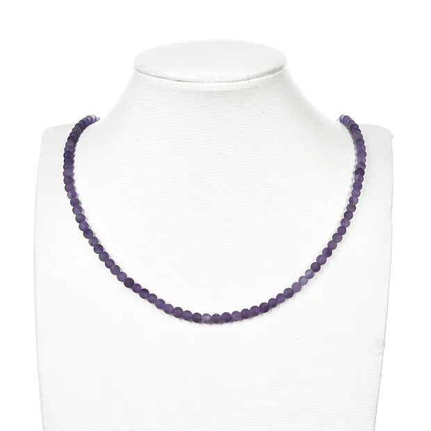 String Beads, Amethyst, matt, 04mm | wholesaler gems, healing stones & jewelry