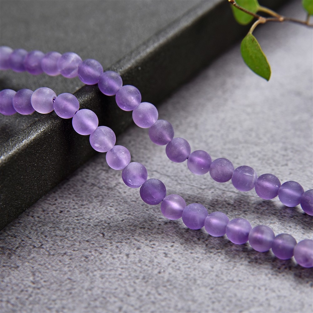 Filo di perline, ametista, opaco, 04 mm | grossista gemme e pietre curative