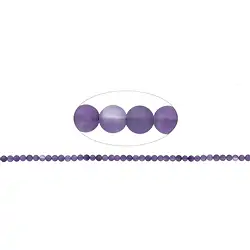 140120100310 Strang Kugeln, Amethyst, matt, 04mm | Schreier Edelsteine, Heilsteine & Schmuck