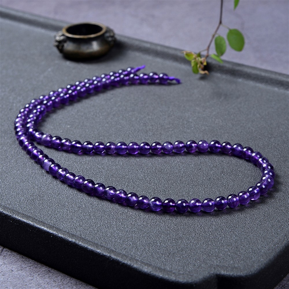 Rang de collier boules, améthyste, 04mm | Marco Schreier