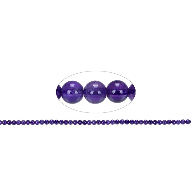 String Beads, Amethyst, 04mm | wholesale supplier gems, healing stones & jewelry