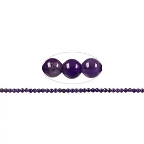 Rang de colliers boules, améthyste (maraba), 04mm | Marco Schreier