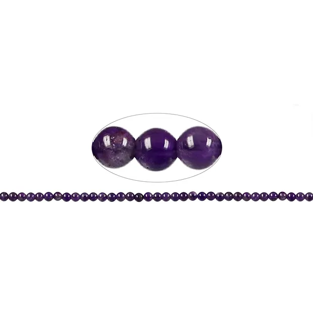 Strang Kugeln, Amethyst (Maraba), 04mm | Edelsteine, Heilsteine & Schmuck-Handel