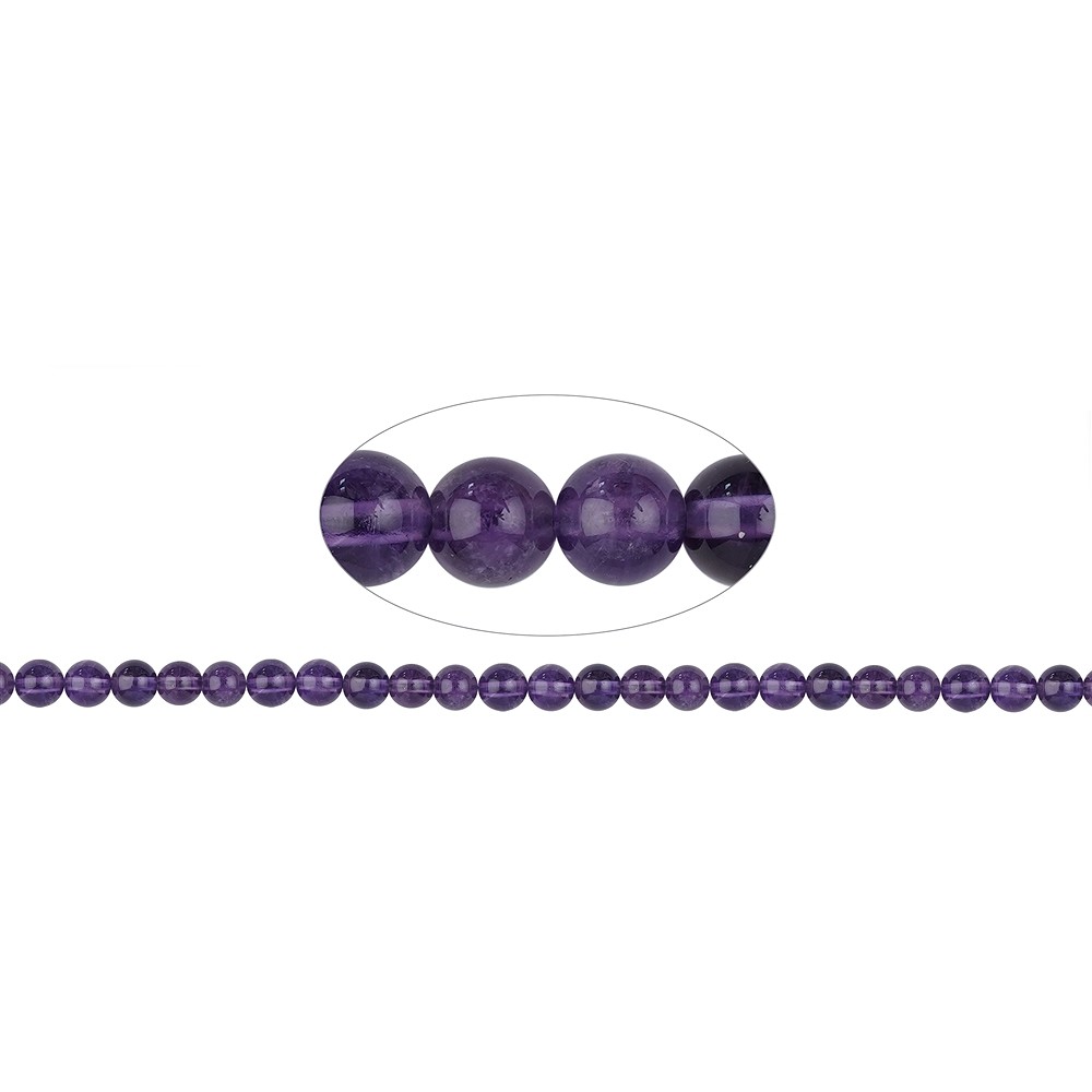 Rang de colliers boules, améthyste, 06mm (environ) | Marco Schreier
