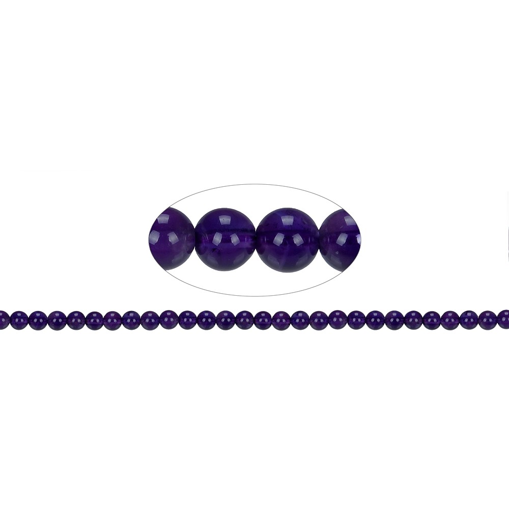 Filo di perline, ametista (Maraba), 06 mm | grossista gemme e pietre curative