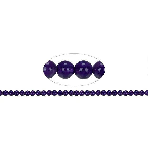 Strang Kugeln, Amethyst (Maraba), 06mm | Edelsteine, Heilsteine & Schmuck-Handel
