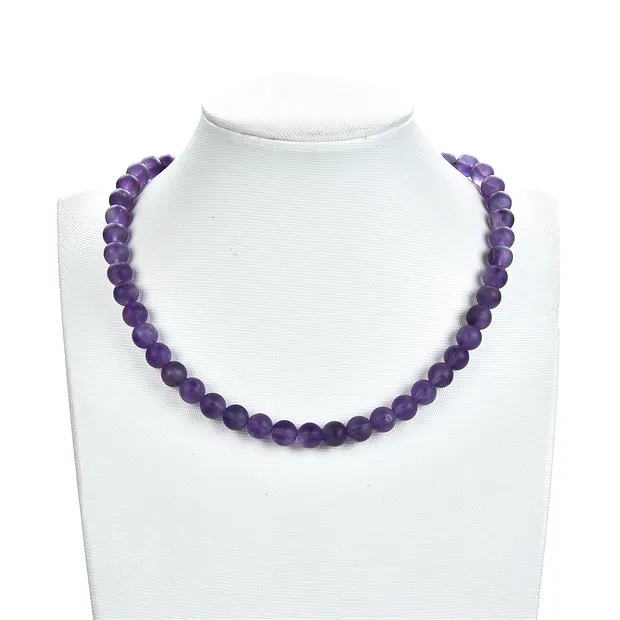 Strang Kugeln, Amethyst, matt, 08mm | Schreier Edelsteine, Heilsteine & Schmuck