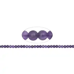 140120100710 Rang de colliers boules, améthyste, mat, 08mm | Marco Schreier