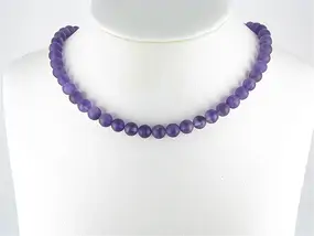 Filo di perle, ametista AA, opaco, 08 mm | grossista gemme e pietre curative