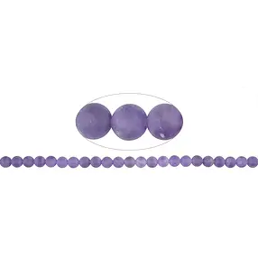 Filo di perle, ametista AA, opaco, 08 mm | grossista gemme e pietre curative