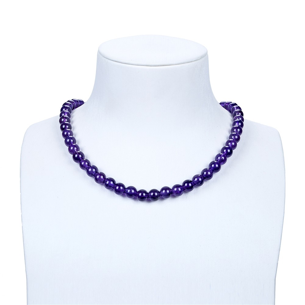 Rang de collier boules, améthyste, 08mm | Marco Schreier