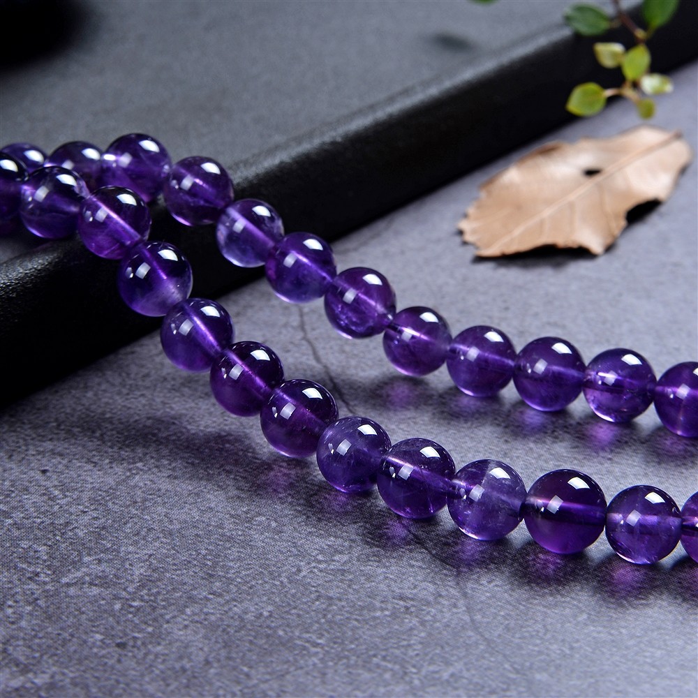 Rang de collier boules, améthyste, 08mm | Marco Schreier