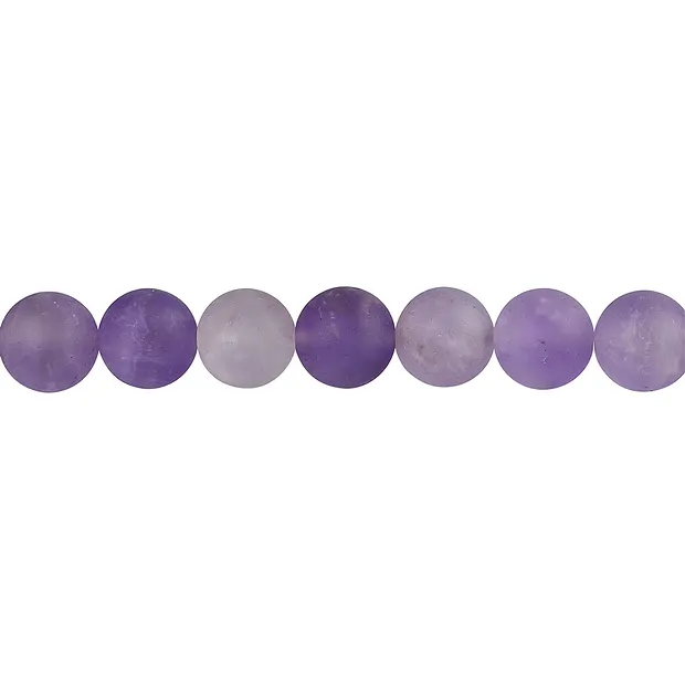 String Beads, Amethyst (light) (partly Ametrine), matt, 10mm | Marco Schreier
