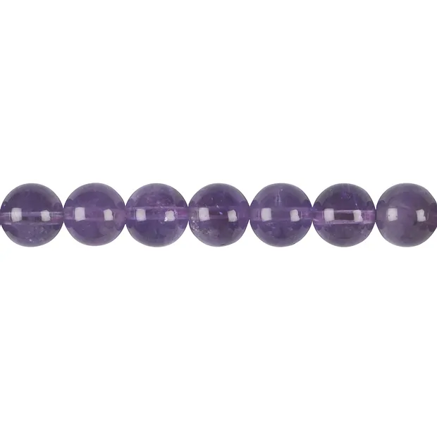 String Beads, Amethyst (dark), 10mm (39cm) | wholesaler gems & healing stones