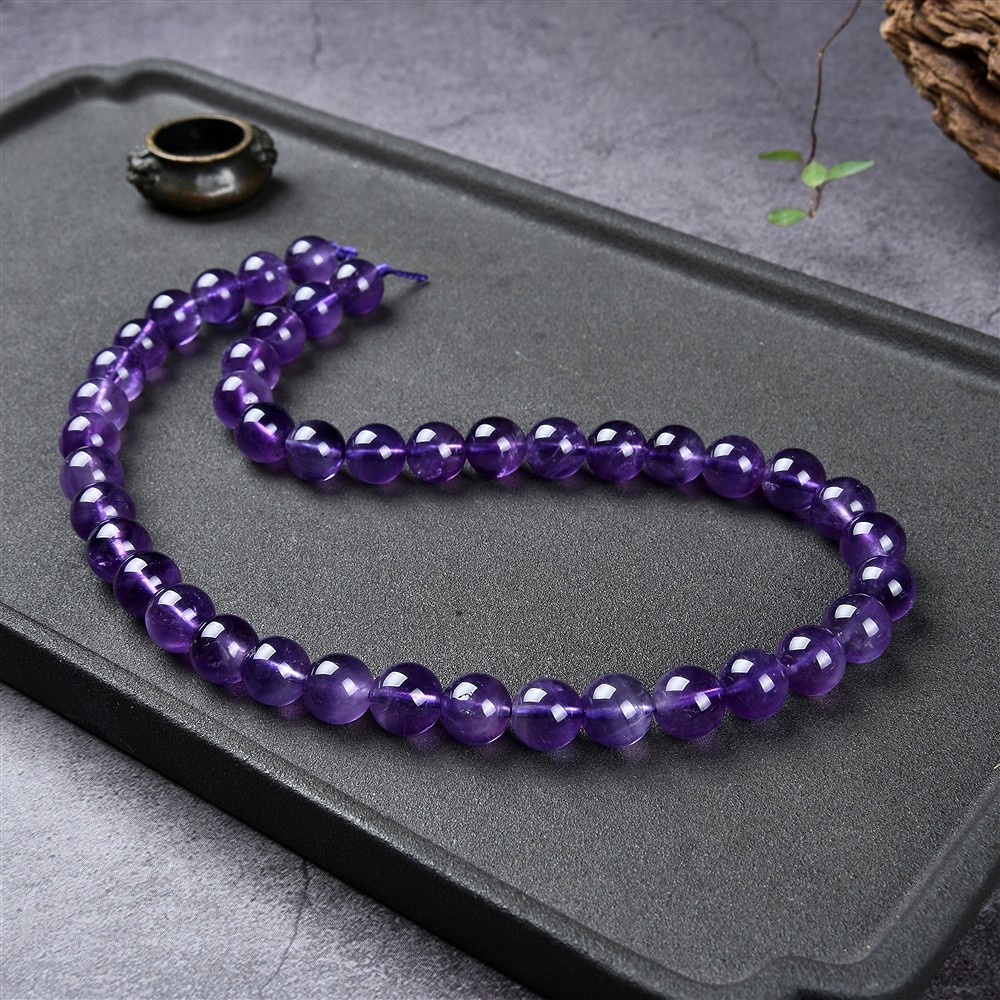 Filo di perline, ametista (lilla), 10 mm | grossista gemme e pietre curative