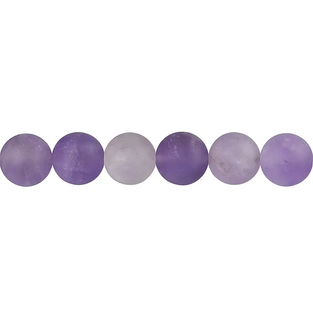 Strang Kugeln, Amethyst (Ametrin) hell, 12mm, matt | Marco Schreier
