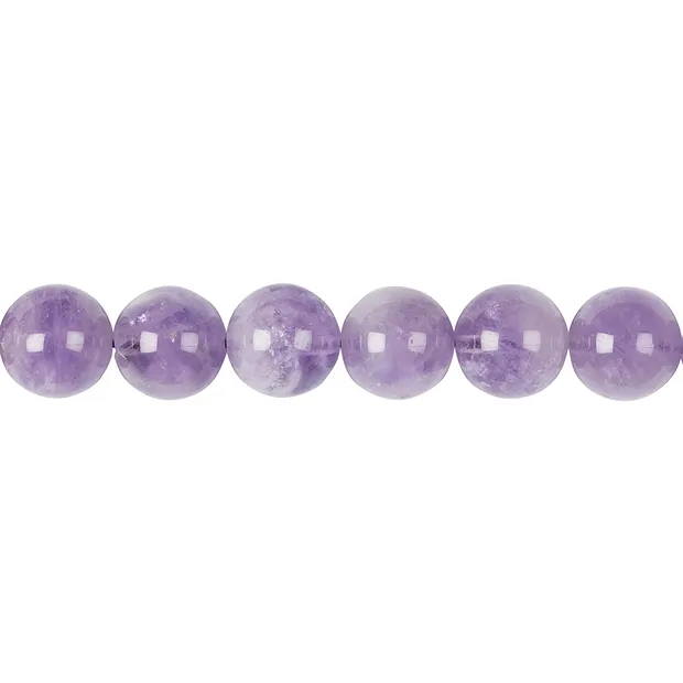 String Beads, Amethyst (lilac), 12mm | wholesaler gems, healing stones & jewelry