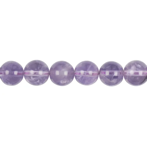 String Beads, Amethyst (light), 12mm | wholesaler gems, healing stones & jewelry