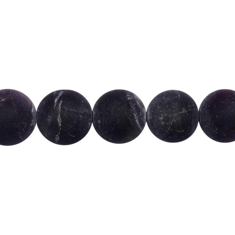 Rang de colliers boules, améthyste, mat, 16mm | Marco Schreier