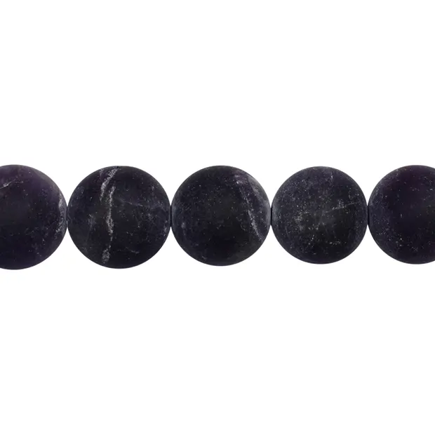 Strang Kugeln, Amethyst, matt, 16mm | Schreier Edelsteine, Heilsteine & Schmuck