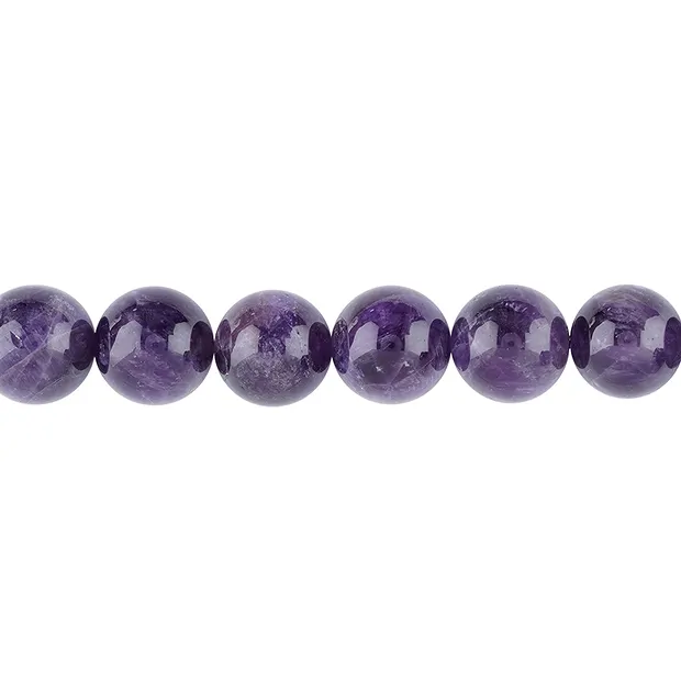Strang Kugel Amethyst (Chevron dunkel), 16mm | Edelsteine, Heilsteine & Schmuck