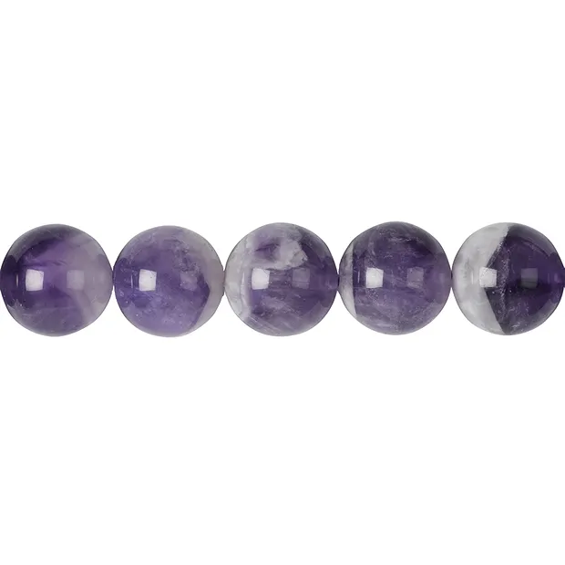 Strang Kugel Amethyst (Chevron), 18mm | Edelsteine, Heilsteine & Schmuck-Handel