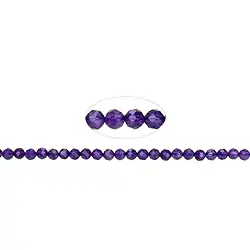 140120101620 String Beads, Amethyst, faceted, 04mm | wholesale gems, healing stones & jewelry