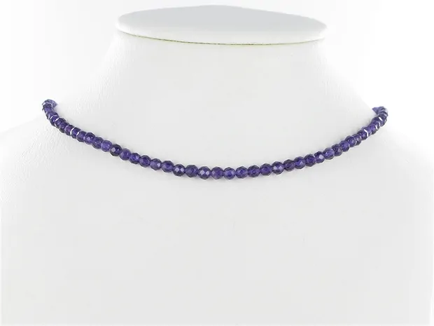 Rang de collier boules, améthyste, à facettes, 04mm (38cm) | Marco Schreier