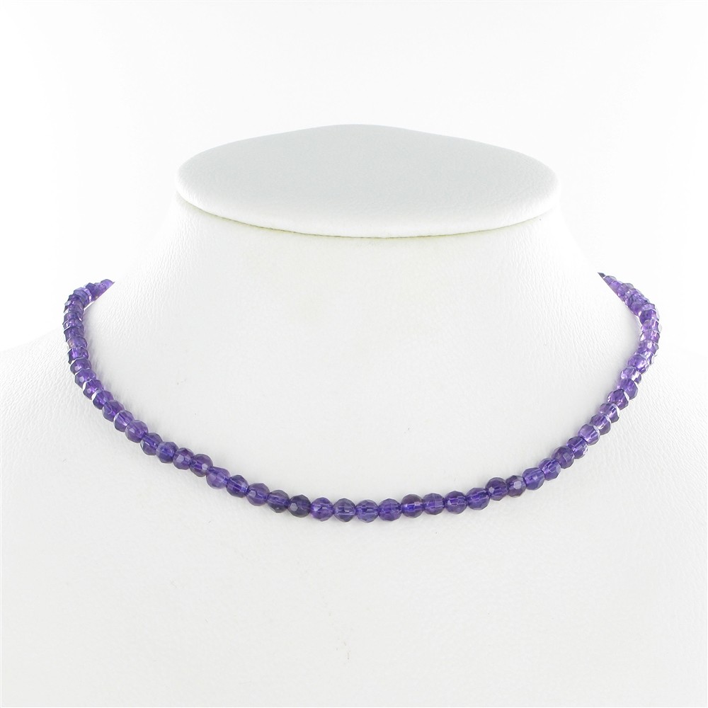 Rang de collier boules, améthyste AA, à facettes, 04mm (39cm) | Marco Schreier