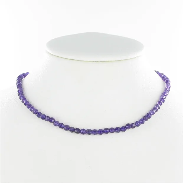 Rang de collier boules, améthyste AA, à facettes, 04mm (39cm) | Marco Schreier