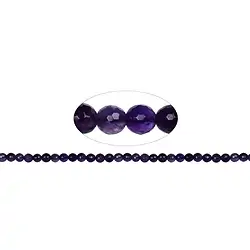 140120101720 Strang Kugeln, Amethyst, facettiert, 06mm (39cm) | Marco Schreier