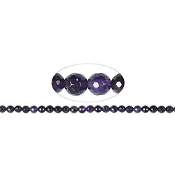 140120101824 String Beads, Amethyst AA, faceted, 08mm (39cm) | gems, healing stones & jewelry