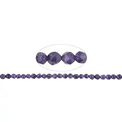 140120109122 Strang Kugeln, Amethyst, facettiert (Starcut), 06-07mm | Marco Schreier