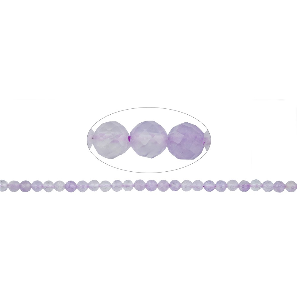 Filo di perline, ametista (lavanda), sfaccettato, 05 mm (39 cm) | Marco Schreier