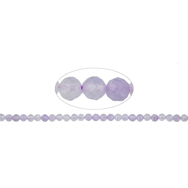 Strang Kugeln, Amethyst (Lavendel), facettiert, 05mm (39cm) | Marco Schreier