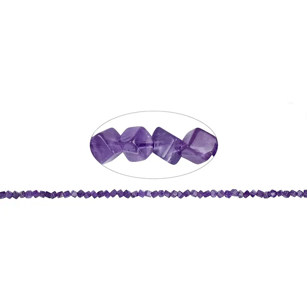 Strang Würfel, Amethyst, 04mm (36cm) | Schreier Edelsteine, Heilsteine & Schmuck