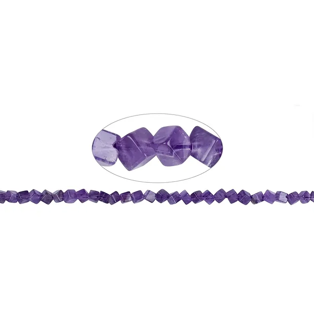 Strang Würfel, Amethyst, 08mm (39cm) | Schreier Edelsteine, Heilsteine & Schmuck