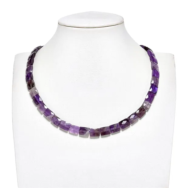 Strang Rechteck, Amethyst, 10 x 8mm, facettiert (39cm) | Marco Schreier