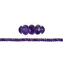 140120300720 Strang Button, Amethyst, facettiert, 08mm | GH Edelsteine, Heilsteine & Schmuck