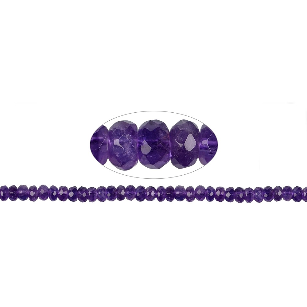 Filo di bottoni, ametista, sfaccettato, 08 mm | Marco Schreier