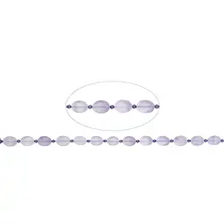 140120302400 Strang Linse eckig, Amethyst (hell), matt, 12 x 8,5mm | Marco Schreier